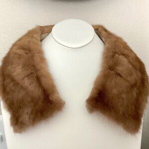 Vintage Mink Collar, Real Fur, Women's Accessories 60s, Brown Winter Scarf